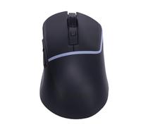 Bewinner Mouse da Gioco Wireless, Ricevitore USB Ottico Cablato 2.4G Bluetooth 5.3 RGB 7200 DPI, 6 Pulsanti Programmabili, Mouse per PC Laptop Tablet Design Ergonomico con Impugnatura Ad (BLACK)