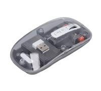Bewinner Mouse Wireless DPI Regolabile Silenzioso per Tablet PC Portatile, Mouse Ricaricabile Ergonomico Trasparente 2.4G 3 modalità per Viaggi in Ufficio e a Casa (GRAY)