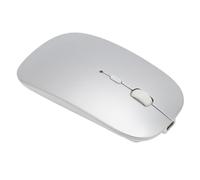 Bewinner Mouse Wireless, Mouse Ergonomico Ricaricabile con Funzionamento Silenzioso per Computer Portatile, con Doppia modalità, Ampia compatibilità per IOS (SILVER)