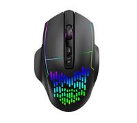 Bewinner Mouse Wireless Silenzioso RGB, Batteria da 500 MAh, modalità BT/2.4G, DPI Regolabile, 7 Pulsanti, Lunga Durata, Illuminazione RGB per Giochi