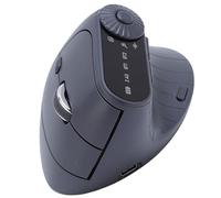 Bewinner Mouse Wireless Verticale Ergonomico con Bluetooth e Doppia modalità da 2,4 GHz, DPI Regolabile 1000-2400, Silenzioso Ricaricabile da 500 MAh, Display LED per PC Desktop Portatile