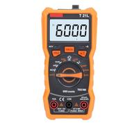 Bewinner Multimetro Digitale Tester Voltmetro 6000 Conteggi con NCV, Tensione CA CC Corrente Resistenza capacità Frequenza, CAT III 600 V, Display LCD Retroilluminato, Spegnimento Automatico, Blocco