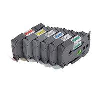 Bewinner Nastro per Etichettatrice Trasparente da 6 Pezzi da 12 Mm, Copertura Trasparente per Stampa Rapida per Etichette, Nastro TZ Ad Alta tenacità (6 colori in una scatola)