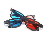 Bewinner Occhiali da Gioco per Film 3D da 10 Pezzi, Occhiali 3D Anaglifi con Lenti Blu Rosse, Montature Leggere per Miopia per Monitor di Computer TV Proiettore