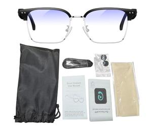 Bewinner Occhiali da Traduzione Intelligenti AI, Leggeri per Lavori in Viaggio con Chiamata BT IP67 Antipolvere e Antipioggia per Uomo (Luce anti-blu)