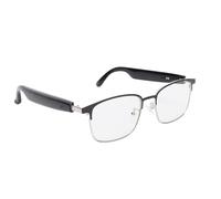 Bewinner Occhiali Intelligenti per Uomo Donna, Occhiali da Sole Wireless con Altoparlanti Auricolari Aperti, Microfono Integrato, Riproduzione di 8 Ore, Controllo Vocale AI (SILVER)