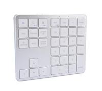 Bewinner PAD NUMERI Wireless, 2,4 G BT Dual Modalità, Tastiera Numerica a 35 Chiavi Esterne, Tastiera Contabile Contabile per la Casa per Laptop Business (Silver White)