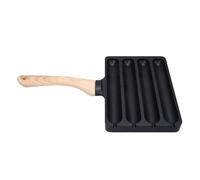 Bewinner Padella per Salsicce con 4 Fessure, Padella Antiaderente per Hot Dog in Lega di Alluminio per un Riscaldamento Uniforme Sul Piano Cottura o nel Forno, Include Maniglia