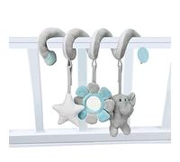 Bewinner Peluche a Spirale per attività del Bambino, Animale Carino, Giocattoli da Appendere per Passeggino, Percezione del Colore, Elefante, Maiale (GRAY)