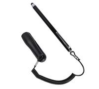 Bewinner Penna Stilo Touch Screen Capacitivo con Corda a Molla Punta in Silicone Ad Alta sensibilità Corpo in Lega di Zinco per Tablet Smartphone Laptop Dispositivi POS (BLACK)