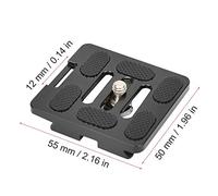 Bewinner Piastra a Sgancio Rapido Universale con Testa a Sfera per Treppiede in Lega di Alluminio Cuscinetto Antiscivolo con Vite da 1/4 per Sirui TY50X Serie G Serie KX, Piastra a Sgancio Rapido