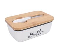 Bewinner Piatto per Burro con Coperchio, Contenitore per Burro Coperto da 500 Ml con Utensile per Tagliare il , Contenitore per Rettangolare Multifunzionale per Piano di Lavoro della o Frigorifero