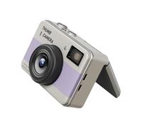 Bewinner Piccolo Videoregistratore Portatile, Videocamera Digitale Portachiavi 4K con Schermo Ribaltabile da 1,47 Pollici Luce LED Fotocamera da 68 MP per Vlog di Viaggio Uso Notturno (PURPLE)