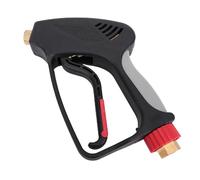 Bewinner Pistola Corta per Idropulitrice 5000PSI, Connettore Rapido Girevole da 3/8 Pollici Adattatore M22-14mm Pistola a Spruzzo per Idropulitrice Ad Alta Potenza con 5 Ugelli, per Lavaggio Auto