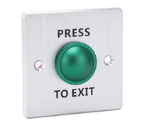 Bewinner Pulsante di Rilascio della Porta Acciaio Inossidabile 12-24V Push to Exit NO NC COM Switch, Pannello di Controllo Accessi con Impermeabile IK10 Antideflagrante 86x86mm