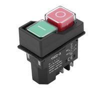 Bewinner Pulsante Start Stop Industriale Robusto Interruttore Elettromagnetico per Elettroutensile Interruttore a Pulsante 16A a 4 Pin con Design di Sicurezza per Macchine Utensili