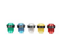 Bewinner Pulsanti da 5 Pezzi LED Illuminato 28mm Pulsante per Macchina da Gioco 5V Plug Play Multi Colore Rosso Giallo Bianco Verde Blu per Pannelli Console (5V)