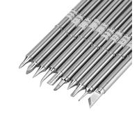 Bewinner Punte per Saldatore Serie T12, Set di Ricambio da 10 Pezzi per Stazione di Rilavorazione FX-951, 200-480°C, 75W, Rame Privo di Ossigeno (Confezione da 10)