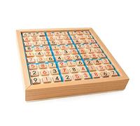 Bewinner Puzzle Matematico in Legno Gioco di Pensiero Logico per Adulti e Bambini, Rompicapo per lo Sviluppo dell'intelligenza, Tavola Sudoku Blu, 24 Cm/9,4 Pollici