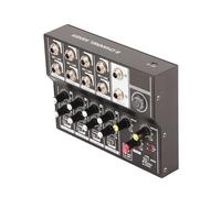 Bewinner Q48 Mixer Stereo Portatile a 8 per Karaoke, Podcasting, Studio, Riverbero a Basso Rumore e Ad Alta Chiarezza, Console Amplificatore Mixer Compatto con Ingresso Microfono, USB 5V