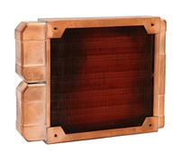 Bewinner Radiatore in Rame, Radiatore per Raffreddamento Ad Acqua per Computer, Radiatore per Scambiatore di Calore a Dissipazione Rapida del Calore, Tubo da 0,28 Pollici, Tutte Alette in