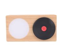 Bewinner Record Player Altoparlante Bluetooth con Luce Notturna, Suono Stereo a 360 °, Design del Giradischi in Legno, 3 modalità di Riproduzione, Altoparlante Wireless Vintage per