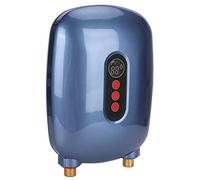 Bewinner Scaldabagno Elettrico Senza Serbatoio da 6,5 kW, Acciaio Inossidabile 304, Scaldacqua Istantaneo a Risparmio Energetico con Display LED e Protezioni di Sicurezza (BLUE)