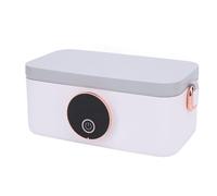 Bewinner Scaldavivande Elettrico Portatile, Portapranzo Riscaldato Senza Fili 60 W 1L con USB Ricaricabile, Scaldavivande Termico per Ufficio e Viaggio
