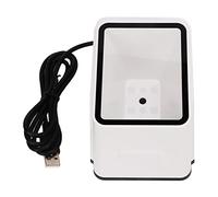 Bewinner Scanner di Codici a Barre 1D 2D, Scanner Automatico di Codici QR Desktop USB per Pagamenti Mobili, Decodifica Ultra Veloce per a Barre Vaghi, Vivavoce in ABS Bianco