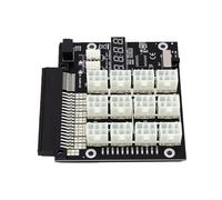 Bewinner Scheda Adattatore di Alimentazione PSU Server per 12 PCIe | Costruzione PCB, 12 Porte PCIe A 6 Pin, Misuratore di Tensione LED Integrato, Fino A 12 A 2400 W, Espansione Alimentazione