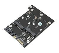 Bewinner Scheda Adattatore Doppia SSD MSATA a Convertitore a 2 Porte con velocità di 6 Gbps, Plug & Play per Accessori per Computer, Lettura Veloce Fino a 520 MB/s