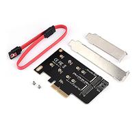 Bewinner Scheda Adattatore PCI-E, 2 Porte NGFF M.2 B + M Chiave per Scheda Adattatore PCI-E 4X per Wince, Adattatore LAN da SSD a PCI Express Ethernet