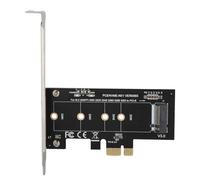 Bewinner Scheda Adattatore PCI-E a M.2 NVMe, Convertitore SSD M Key NGFF per 2230 2242 2260 2280, Supporto Scheda di Espansione PCI Express 3.0 X1 10, Hot-swap con Deflettore Metallico
