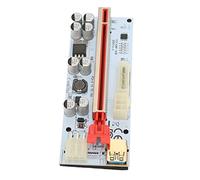Bewinner Scheda Adattatore Riser PCIE, Scheda Adattatore Riser Alimentata da GPU Mining, 8 Condensatori Fissi, Cavo di Estensione GPU PCIE X1 a PCIE X16, per Linx, XP, Win7, Win8, Win10