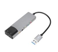 Bewinner Scheda Audio Surround USB 7.1, Scheda Audio Esterna Musicale 48KHz, Adattatore Audio USB con Suoni Digitali SPDIF per PC Portatile Argento