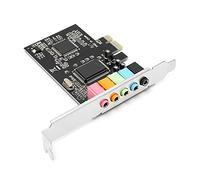 Bewinner Scheda con Cd Driver, 6 Scheda PCIe per Chip Multi Canale CMI8738 5.1 con Eliminazione del Rumore EAX 3D Diretto per 7 Vista XP
