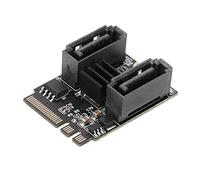 Bewinner Scheda di Espansione HDD da M2 a SATA3.0 Scheda Adattatore HDD Trasferimento Rapido da 6 Gbps Supporto Chip JMB582 Scheda di Espansione PCI Express per 7 8 10 per OS X per Linux, ECC