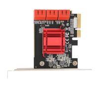 Bewinner Scheda di Espansione PCIe a 3.0, Adattatore Controller III a 6 Porte con Chip ASM1166, Plug and Play per SSD HDD da 2,5/3,5 Pollici, Avviabile e Hot Swap, Compatibile con