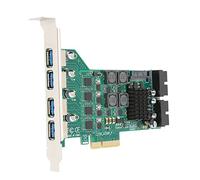 Bewinner Scheda di Espansione PCIE USB 3.0 4 Porte, Scheda da PCIE a USB da 5 Gbps con Condensatore di Stabilizzazione della Tensione, Alimentatore 3A Scheda PCI Express USB