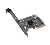 Bewinner Scheda di Espansione PCIe USB 3.2 Gen2x2 |Trasferimento Ad Alta velocità da 20 Gbps, Porta Anteriore di Tipo C, Plug & Play per PC/Mac