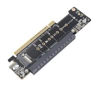 Bewinner Scheda di Espansione PCIe X16 M.2 NVMEx2, Adattatore Split PCIe 4.0 a X8 X4 X4, Scheda Riser NVMe per Doppi SSD M.2, Split BGA a 6 Porte, di Espansione Plug and Play