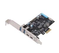 Bewinner Scheda di Espansione USB 3.0 PCIe da 5 Gbps |Hub a 4 Porte (2xType-C/2xUSB 3.0) con Chip 720201, Plug & Play per XP-11 - Compatibile con Pannello Frontale e desktop