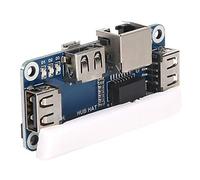 Bewinner Scheda di Espansione USB per, Hub USB 2.0 a 3 Porte con Porta Ethernet RJ45 10/100M, Indicatori LED di Alimentazione e Stato, Compatibile con Pi W/4B (scheda di espansione)