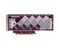 Bewinner Scheda di Estensione SSD PCIe 5.0 X16 a NVMe M.2, Alta velocità 512 Gbps, Spessore Strato Oro 15Μ Pollici, Supporto Oltre 100.000 Cicli di Inserimento, Adattatore da M.2 NVMe a