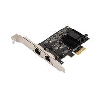 Bewinner Scheda di Rete Gigabit PCIe a Doppia Porta, Scheda di Rete Gigabit RTL8125B 2500/1000/100Mbps PCI Express Gigabit Ethernet Controller LAN RJ45, Adattatore di Rete PCIe 2.5GBase T