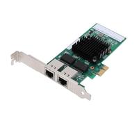 Bewinner Scheda di Rete PCI Express, Adattatore Gigabit Ethernet da 1 Gb Controller 82575 con 2 Porte RJ45 10 100 1000 Mbps, Supporto Server con Staffa a Basso Profilo