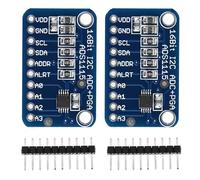 Bewinner Scheda di Sviluppo ADC I2C a 16 Bit, 2 Set di Moduli Convertitori da Analogico a Digitale per, Modulo ADC a 4 con Amplificatore di Guadagno Programmabile, a 16 Bit 860 SPS per Micro