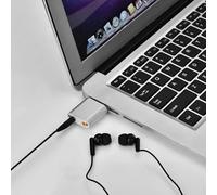 Bewinner Scheda Esterna USB a 7.1, Adattatore Stereo da 3,5 Mm con Ingresso Microfono per PC Portatile, Plug and Play, Lega di Alluminio, Argento (SILVER)