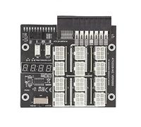 Bewinner Scheda GPU per Mining a 12 Porte Modulo di Alimentazione 2200 W 12 V con Display di Tensione a LED, Scheda PSU da 800 W per GPU, Connettori PCIe a 6 Pin, Mining LED Flash Ad Alta stabilità