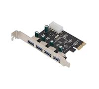 Bewinner Scheda PCIe USB 3.0 a 4 Porte, Scheda di Espansione da PCI-E a USB 3.0 Trasferimento Stabile a 5 Gbps, Scheda Express a 4 Porte USB 3.0 per Desktop, per 10 8 8.1 7 Vista XP 2000